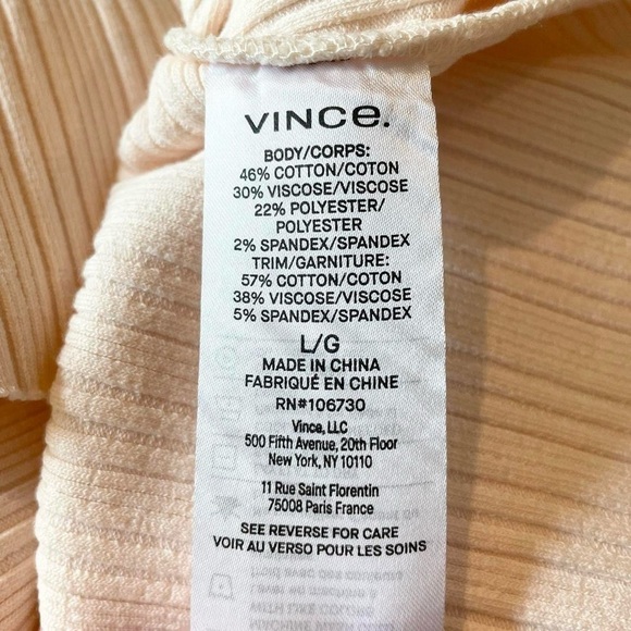 Vince Rib Sweetheart Neck Camisole Dress Blush Petal Pink Large NWT - Picture 5 of 8